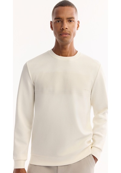 Avva Erkek Siyah Bisiklet Yaka Pamuklu Bi-stretch Baskılı Regular Fit Sweatshirt A52y1215 Ekru Avva Erkek Siyah Bisiklet Yaka Pamuklu Bi-stretch Baskılı Regular Fit Sweatshirt A52y1215 Ekru