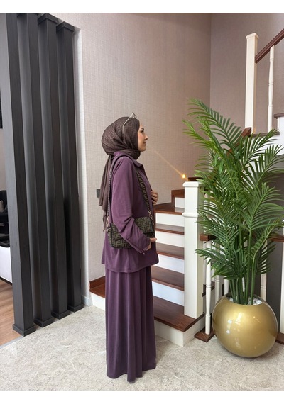 Tensel Doğal Pike Kumaş Mürdüm 3'lü Takım Büyük Beden Uyumlu Etek Pantolon Tesettür Takımı Siyah Tensel Doğal Pike Kumaş Mürdüm 3'lü Takım Büyük Beden Uyumlu Etek Pantolon Tesettür Takımı Siyah