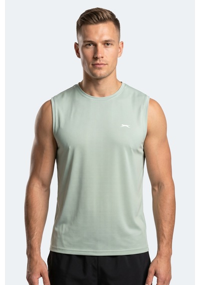 Slazenger Herofıt Erkek Kolsuz Su Yeşili Atlet