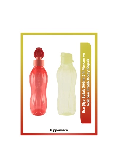 Eco Şişe Suluk 500 Ml 2 Li Açıksarı Mercan