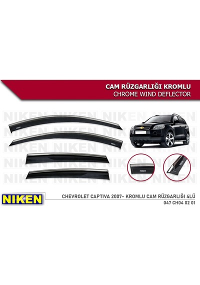Chevrolet captiva cam rüzgarlığı kromlu niken 2007+