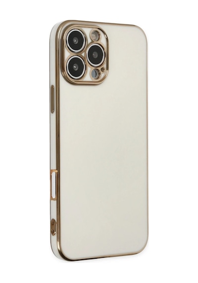 Ilkeshop Newface Apple iPhone Uyumlu 16 Pro Max Kılıf Volet Silikon - Beyaz