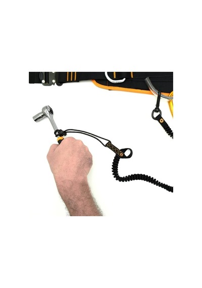 Kong Tool Leash 360 Döner Başlıklı Fırdöndülü Malzeme Askısı Elastik Lanyard 85-130 Cm 232000000 Siyah