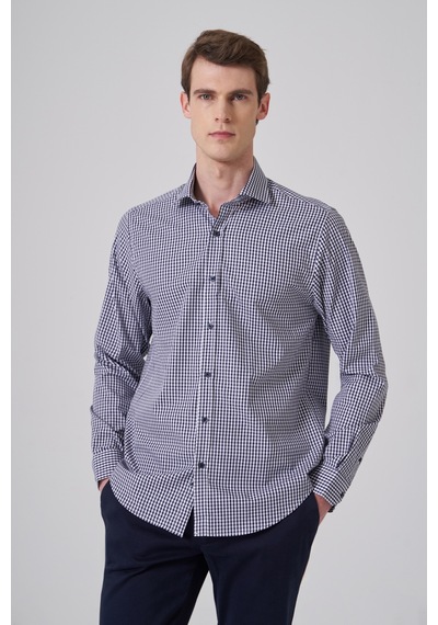 Morven Erkek Lacivert Pamuk Trend Dynamic Fit İtalyan Yaka Gömlek 26mc004043200 Lacivert