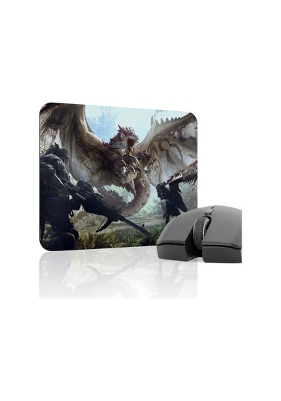 Monster Hunter: World Kaymaz Dikişli Kauçuk Oyuncu Mousepad V2 - 22x18 Gaming Mouse Pad Fare Altlığı