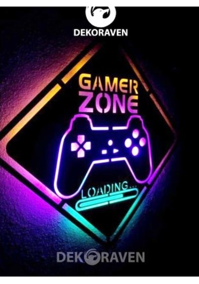 Gamer Zone Led Işıklı Tablo