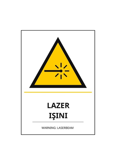 Hastane Lazer Işını Pvc Isg Levha 21x30cm