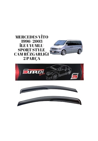 Mercedes Vito 1996 1997 1998 1999 2000 2001 2002 2003 İle Uyumlu Sport Style Cam Rüzgarlığı 2 Parça Sunplex 2 Adet