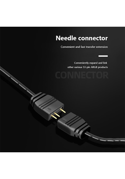 Coolmoon 5v 3pin Argb 2 Port Splitter Çoklayıcı Kablo - 5v 3pin Uzatma Kablosu 1 Dişi To 2 Erkek