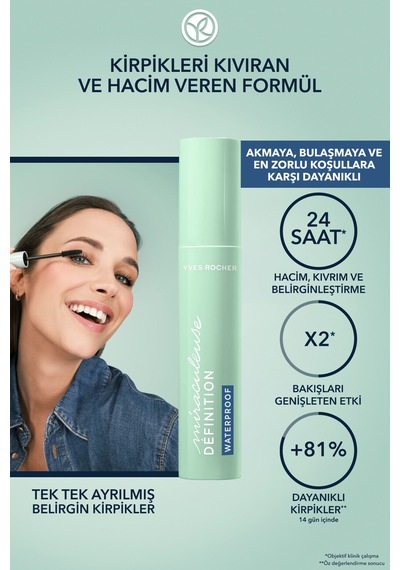 Yves Rocher Miraculous Definition Panoramik Etkili Ayırıcı Hacim Maskara - Suya Dayanıklı - Siyah