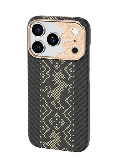 Apple iPhone Uyumlu 17 Pro Max Kılıf M-safe Şarj Özellikli Karbon Fiber Benks Knight Armorair Kevlar Kapak Siyah