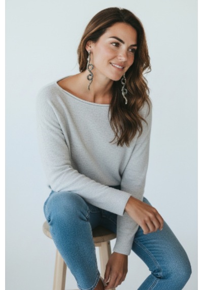Zr Model Taşlı Yılan Küpe Çok Renkli