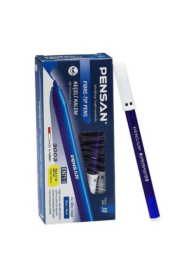 Pensan Keçeli Boya Kalemi Ofis Tipi Mavi 12 Li