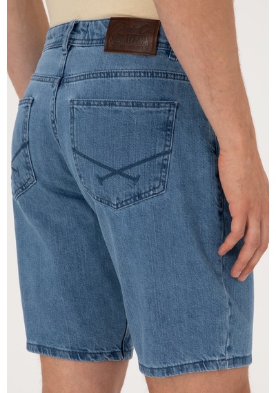U.s. Polo Assn. Erkek Mavi Şort Jean 50304411-dn0022 Mıd Blue