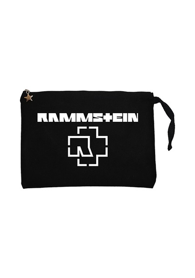 Rammstein Logo 2 Siyah Clutch Astarlı Cüzdan / El Çantası Siyah