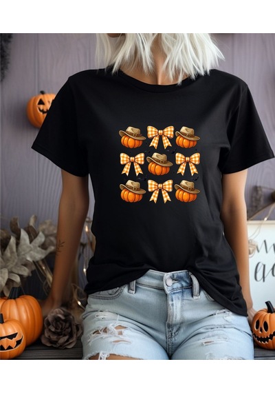 Aselinda Halloween Pumpkin Baskılı Tişört Kombin Yapmak İçin 2 Ürün Ekleyiniz Siyah