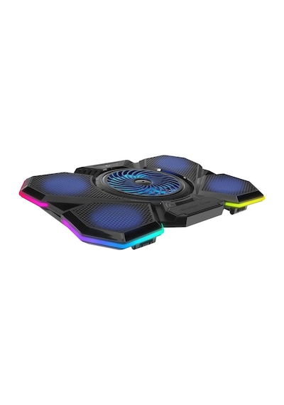 Addison Rampage Ad-rc13 Bellatrıx Siyah 5 Fan 2 Usb Rgb Işıklı 15"-17" Notebook Soğutucu Stand
