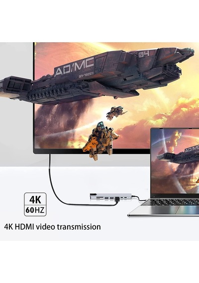 8in1 Type-c Usb Hdmı Çevirici Adaptör Hub.