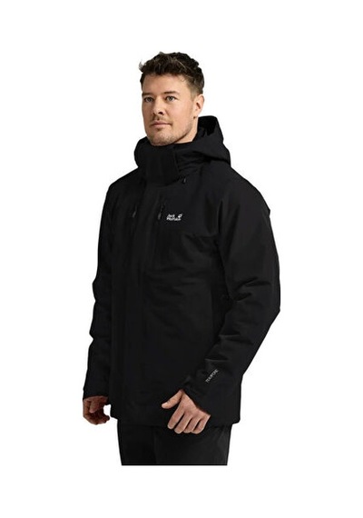 Jack Wolfskin Jasper Pro 3ın1 Jkt M Erkek Outdoor Montu 3'ü 1 Arada A66293-6000 Siyah