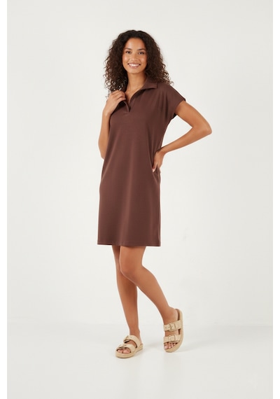 Lela Bayan Elbise 5866153 Kahve Kahve
