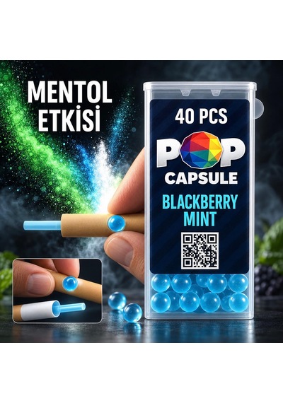 Kutu Aplikatörlü Karadut Aromalı 40'lı Mentol Topu