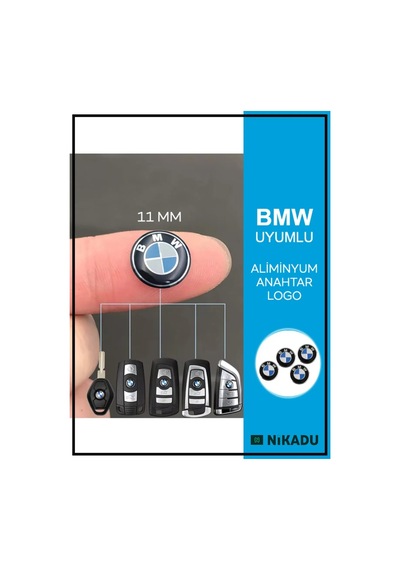 Bmw Uyumlu Anahtar Amblemi Logo Damla Etikettir 2 Adet 11 Mm