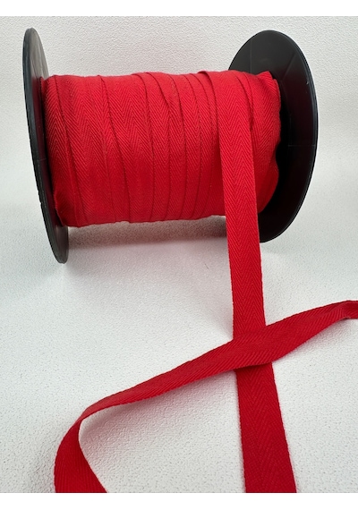2 Cm Balıksırtı Şerit-5 Metre Kırmızı