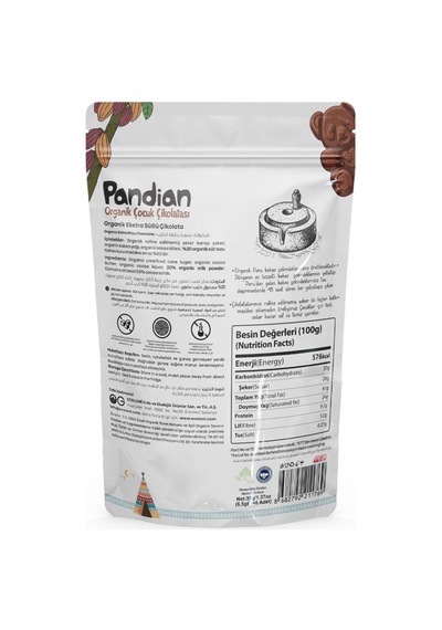 5'li Pandian Organik Çocuk Çikolatası 36 Gr 36 G