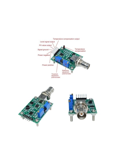 Bnc Ph Elektrot Sensör Probu E201-c Sıvı Su 0-14ph Algılayıcı Arduino Ph Sensör Modülü
