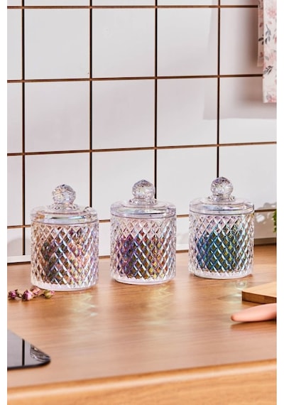 Karaca  Robby Lüsterli 3'lü Baklava Desenli Baharat Takımı 350 Ml