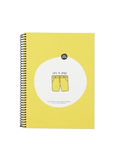 80 Yaprak Kareli Hafif Kağıt Stickerli Defter, Şort, 18.5x25cm
