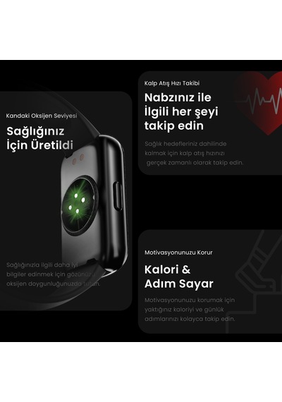 HiFuture EVO2 1,47" Ekran Su Geçirmez 1ATM Apple Uyumlu iOS & Android Akıllı Bileklik