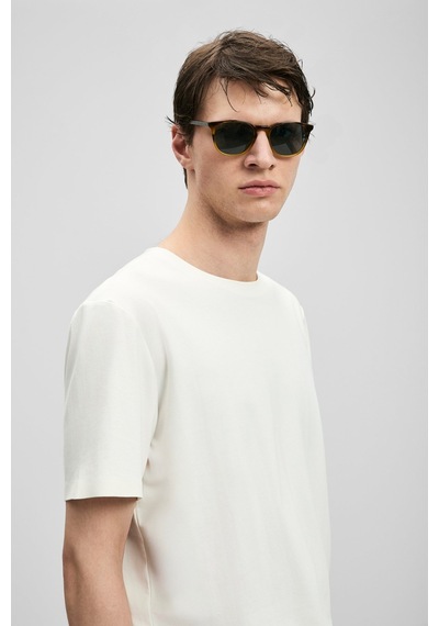 Lufian Erkek Fınto Modern Grafik T-shirt 111020323 Beyaz