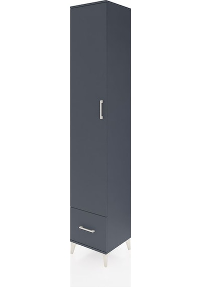 Hyperion Dolap 4 Raflı Tek Çekmeceli Tek Askılı 44x44x243 Antrasit-antrasit Antrasit