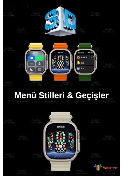 Wearfitpro Hk11 Ultra3 Yeni Nesil Chat Bot Destekli Yeni Özelliklere Sahip 49mm Amoled Ekran Akıllı Saat