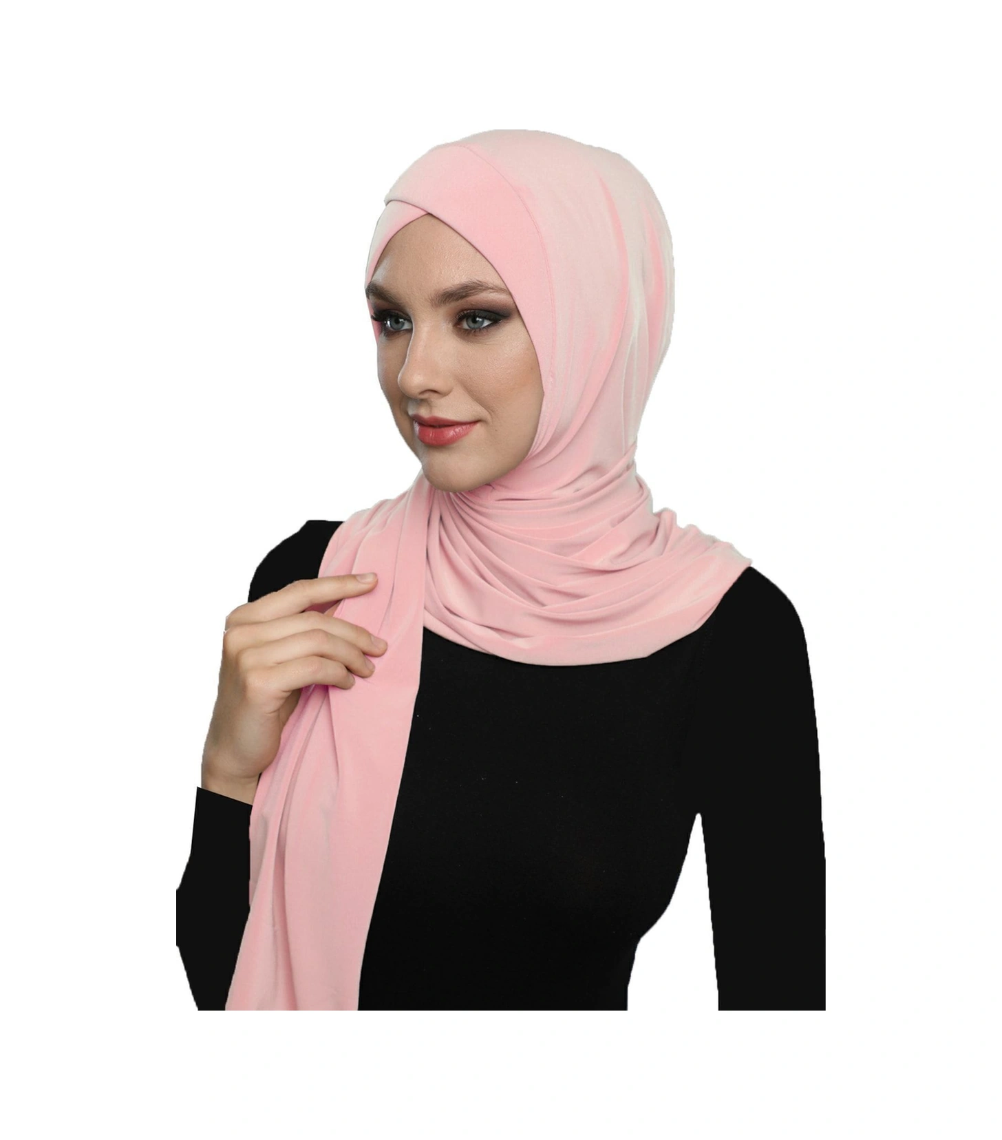 Elysianfidan Sarmalı Takmatik Pudra Hazır Türban Tesettür Bone Namaz Örtüsü Pudra