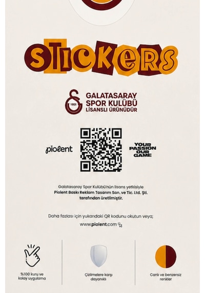X Dekomus Lisanslı Galatasaray "mauro Icardi" Sticker Sheet Altın