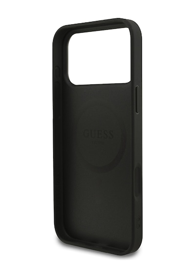 Apple iPhone Uyumlu 18 Pro Max Kılıf Guess  Lisanslı M-safe Şarj Özellikli Small 4g Classic Kapak Siyah