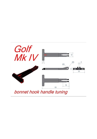 Golf Mk4 Kaput Açma Mandalı Kolu