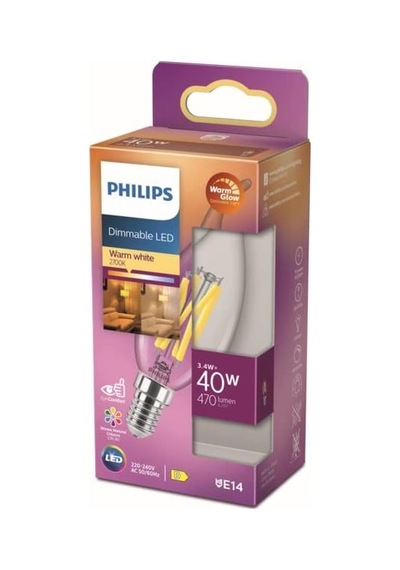 Lighting 871951432437400 Led Eek D A - G E14 Mum Şeklinde 3.4w 40w Sıcak Beyaz Ø X U 35mm Beyaz