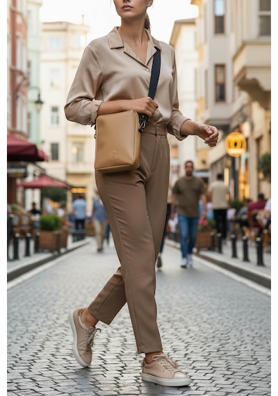 Brandsmithshop Camel Devetüyü Glow Elegant Omuz Çantası Çok Renkli