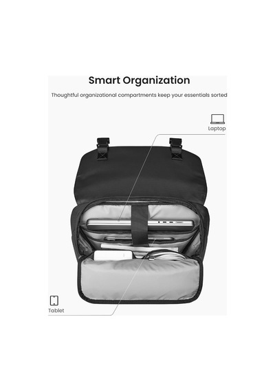 Flap Dizüstü Bilgisayar Sırt Çantası, Hafif, Suya Dayanıklı Kolej Okulu Günlük Sırt Çantası Kitap Çantası, 13-16 İnç Macbook İçin, 18l