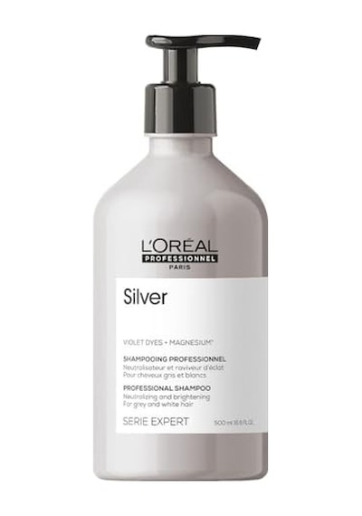 L'oréal Professionnel Paris Serie Expert Silver Çok Açık Sarı, Gri Ve Beyaz Saçlar Için Renk Dengeleyici Mavi Şampuan 500ml