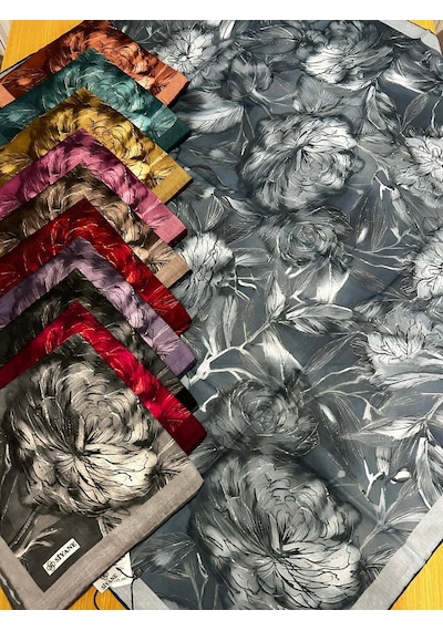 Siyane Scarf Lotus Desen Eşarp 09 Çok Renkli