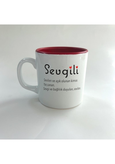 Sevgili Baskılı Kırmızı Multi Kupa