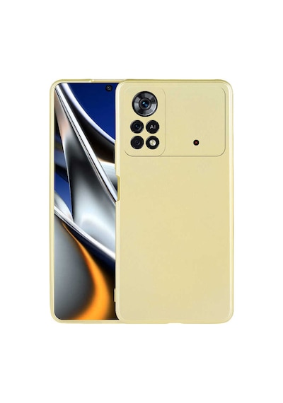 Zore Poco M4 Pro 4g Kılıf Nvth Premier Silikon Kapak - Gold