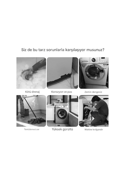 Çamaşır Makinesi, Bulaşık Makinesi Ve Buzdolabı Titreşim Engelleyici Ayak Pedi 4'lü Set Gürültü Azaltıc Genel
