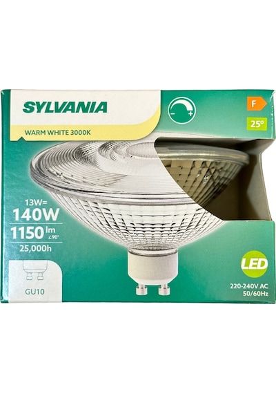Sylvania 13w 140w 3000k Sarı Işık Gu10 Duylu Dim Edilebilir Led Spot Ampul 4 Adet