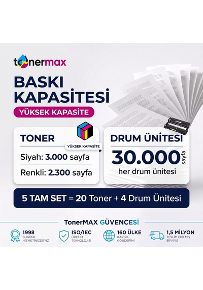 Brother Tn-279xl . Toner 5 Set + Drum Ünitesi 20 Toner + Drum - Yüksek Kapasite- Çipli / Dcp-l3520cdw / L3560cdw / Hl-l3220cw / L3240cdw / L3280cdw / Mfc-l3720cdw / L3760cdw / L3755cdw / L3780cdw / L8390cdw Brother Tn-279xl . Toner 5 Set + Drum Ünitesi 20 Toner + Drum - Yüksek Kapasite- Çipli / Dcp-l3520cdw / L3560cdw / Hl-l3220cw / L3240cdw / L3280cdw / Mfc-l3720cdw / L3760cdw / L3755cdw / L3780cdw / L8390cdw