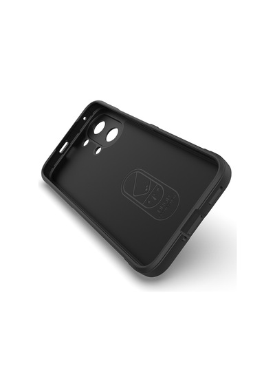 Xiaomi Poco X8 Pro Max Uyumlu Kılıf Esnek Tpu Oyuklu Arka Yüzey Tasarımlı Silikon Kapak Siyah